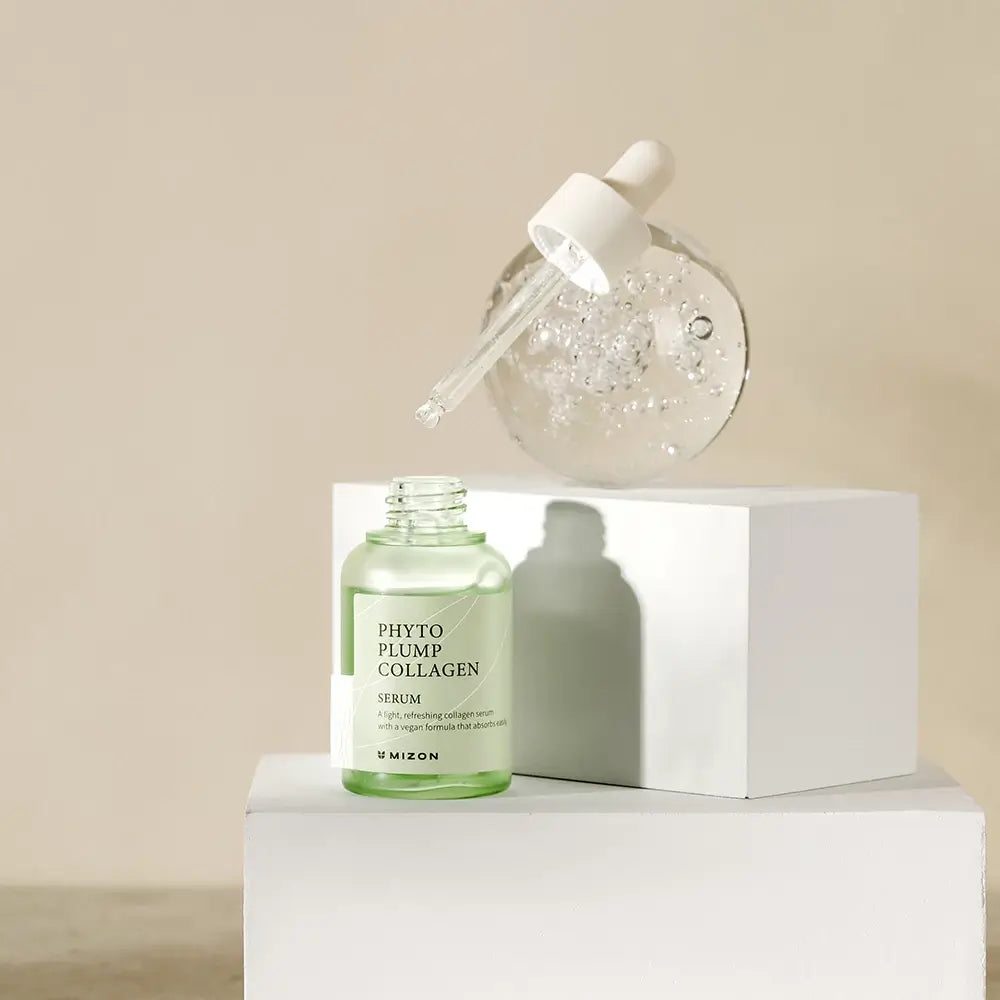 MIZON Phyto Plump Collagen Serum - Gesichtsserum mit pflanzlichem Kollagen und Braunalgenkomplex, das zur Hautfeuchtigkeit und zum Hautkomfort beiträgt - 30 ml