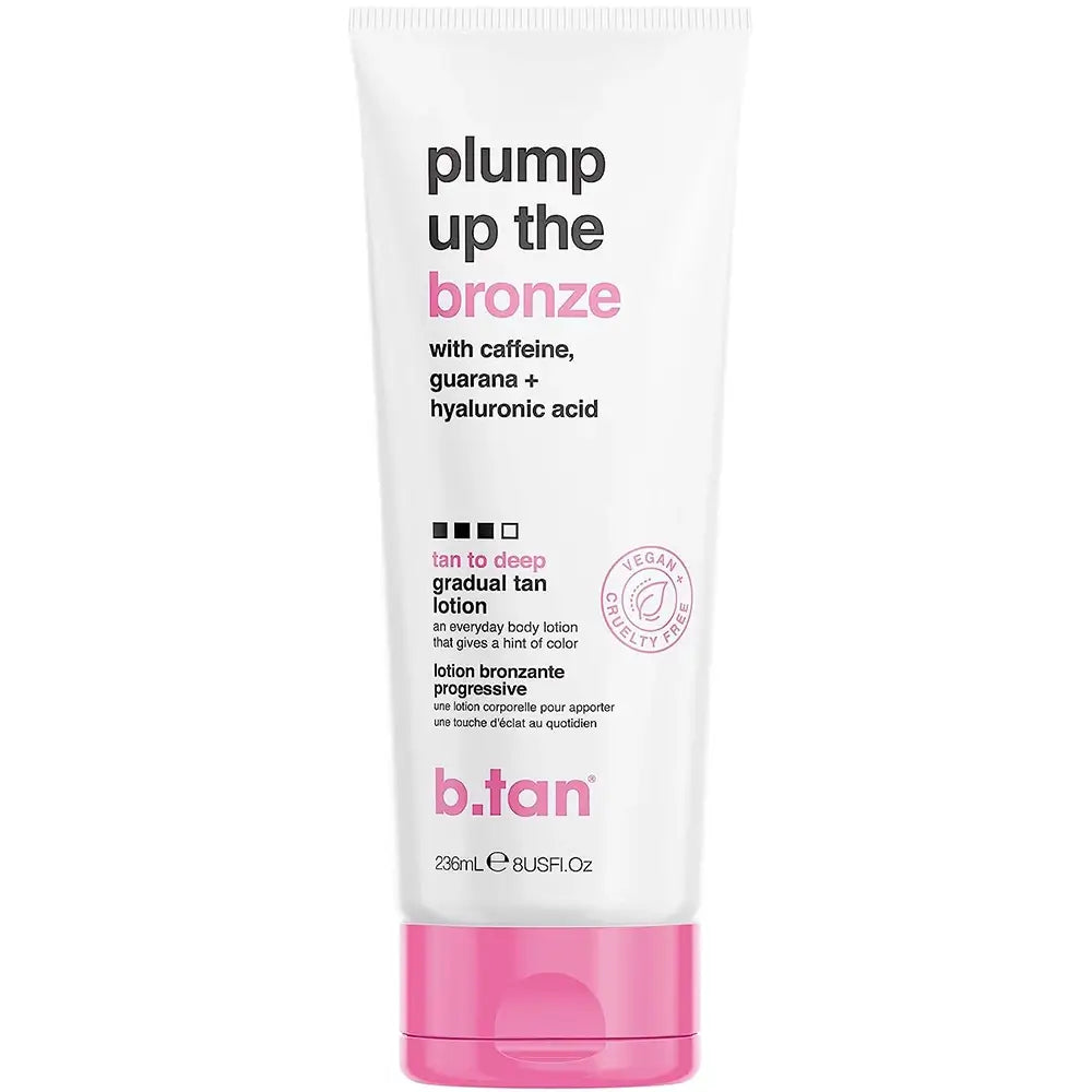B.tan Plump Up The Bronze Lotion Selbstbräuner - Universelle Nuance - Natürliche Bräune & Intensive Feuchtigkeit, 236 ml
