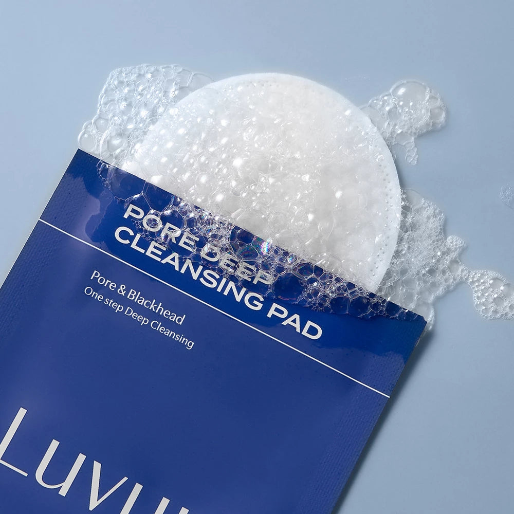 LUVUM Porenreinigende Pads - sanfte Reinigung mit Glykolsäure und Milchsäure zur porentiefen Reinigung - 10 Stück