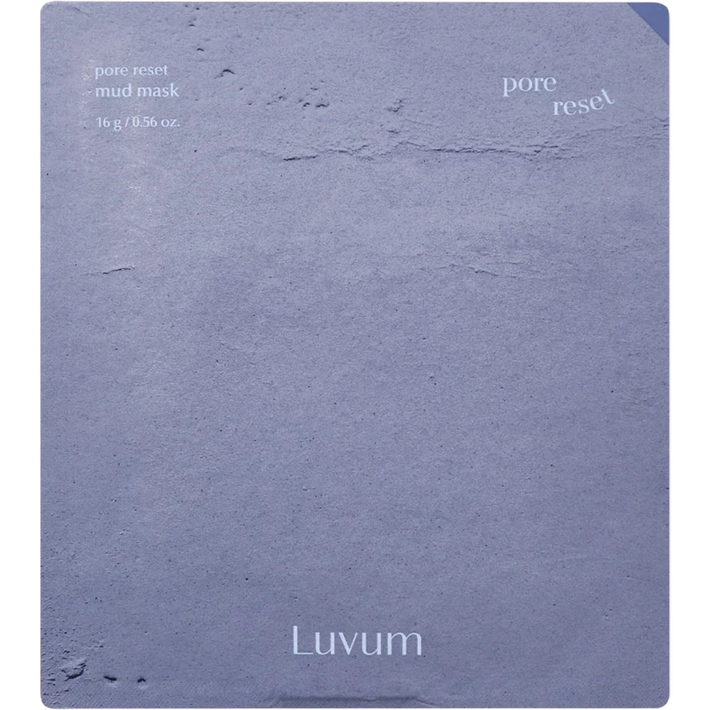 LUVUM Pore Reset Mud Mask - Gesichtsmaske mit Meeres-Schlamm und Bentonit-Tonerde zur Porenreinigung und Talgkontrolle - 16 g