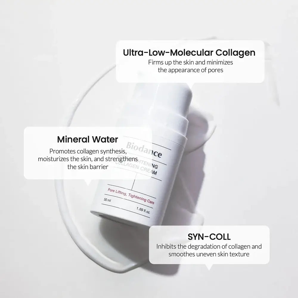BIODANCE Kollagen Boost Gesichtscreme 243Da - Porenverfeinerung & intensive Feuchtigkeitsversorgung, 50 ml
