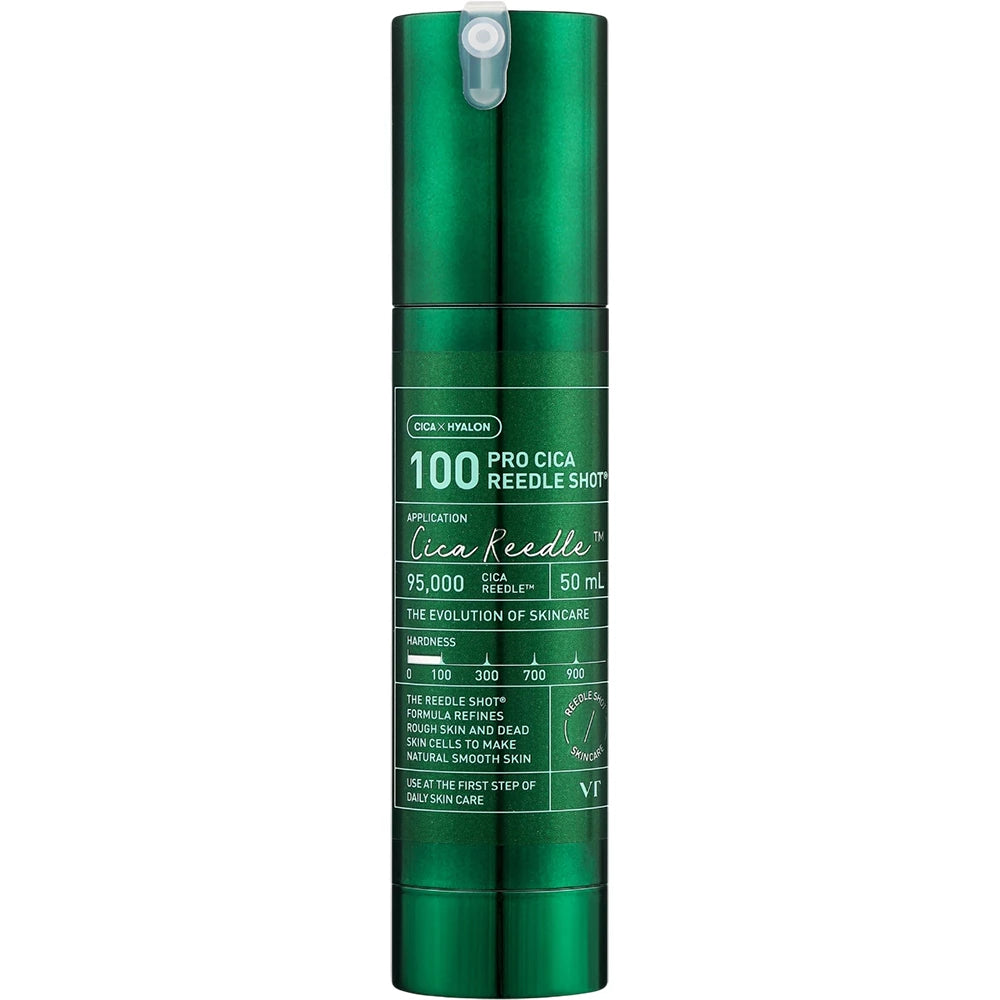 VT COSMETICS Pro Cica Reedle Shot 100 - Gesichtsserum mit Centella Asiatica Extrakt und Hyaluronsäure, verbessert die Hauttextur und Feuchtigkeit - 50 ml