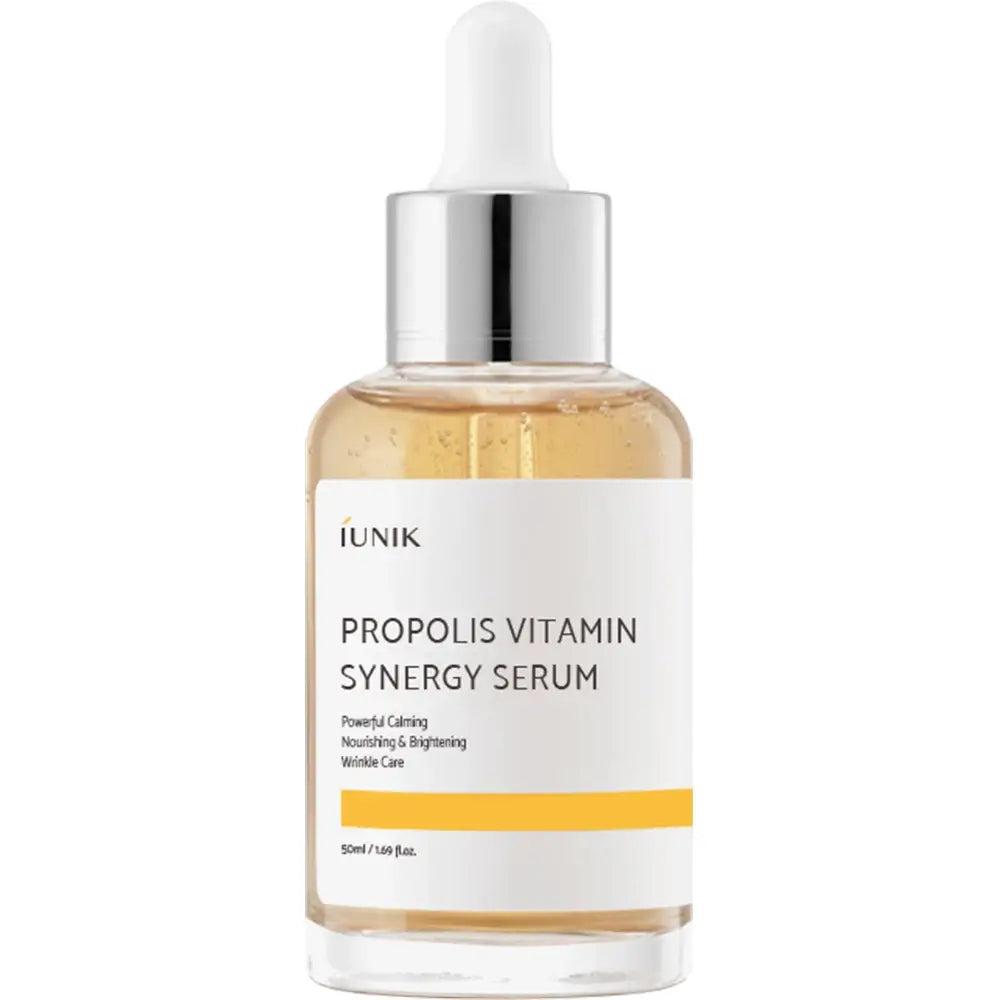 IUNIK Propolis Vitamin Synergy - Gesichtsserum mit Propolis-Extrakt und Sanddornfrucht-Extrakt, das zur Beruhigung der Haut und zur Erhaltung der Vitalität empfindlicher Haut beiträgt - 50 ml