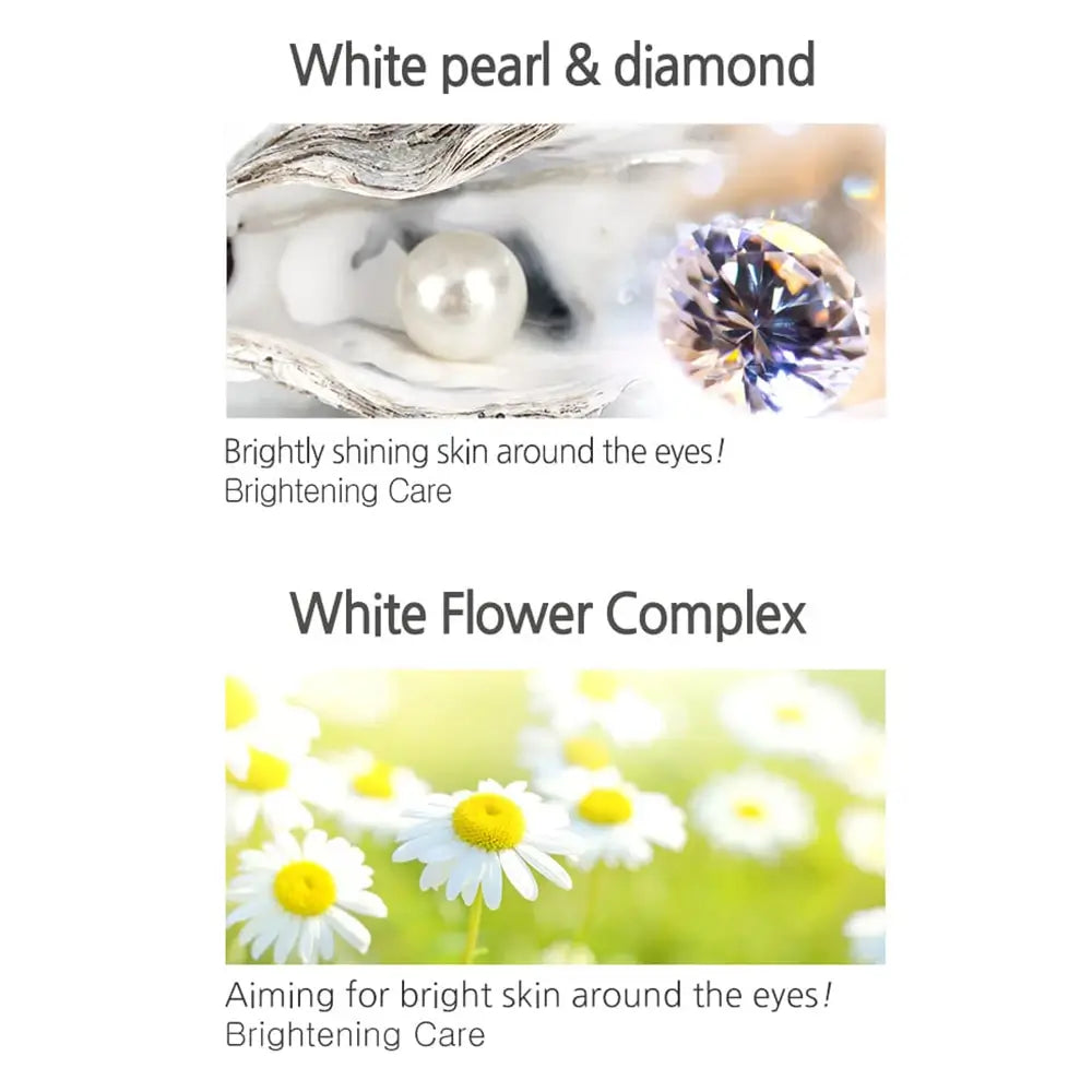MIZON Pure Pearl Eye Gel - Augenpads mit weißem Perlenextrakt und Niacinamid zur Aufhellung, Hydratation und Straffung der Augenpartie, Reduzierung von Mattheit, feinen Linien und Augenringen - 60 Stück