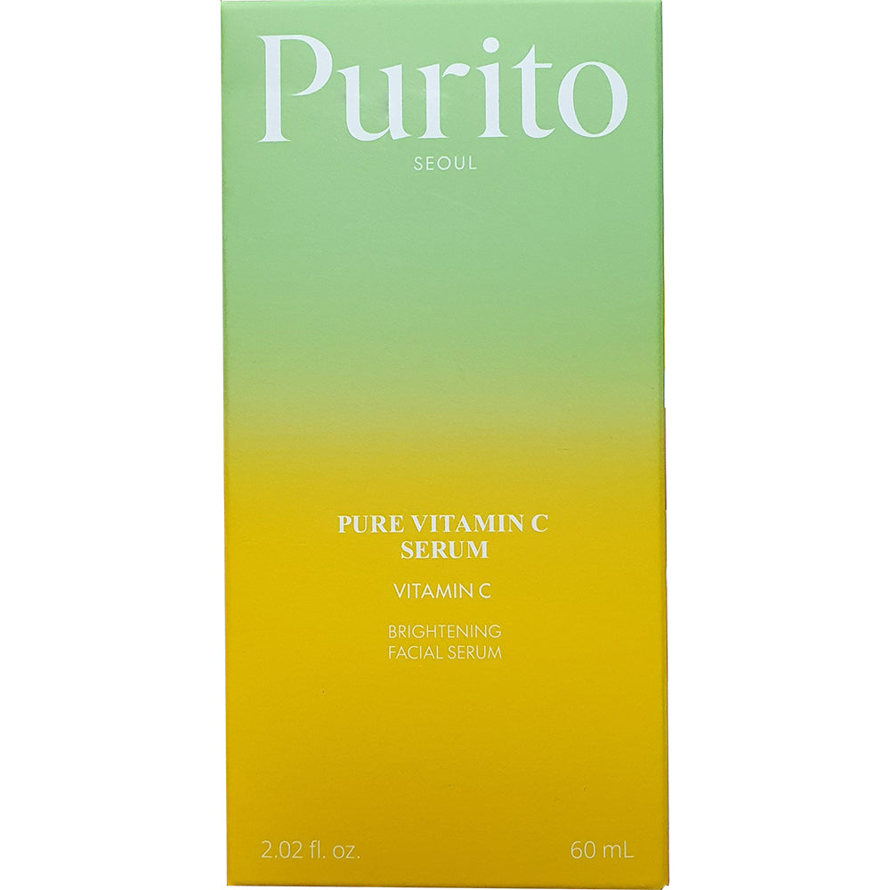 PURITO Reines Vitamin C Serum – Gesichtsserum mit Ascorbinsäure und Natriumhyaluronat zur Aufhellung und Verbesserung des Hauttons – 60 ml