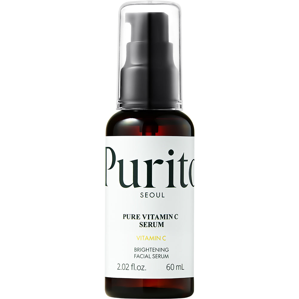 PURITO Reines Vitamin C Serum – Gesichtsserum mit Ascorbinsäure und Natriumhyaluronat zur Aufhellung und Verbesserung des Hauttons – 60 ml