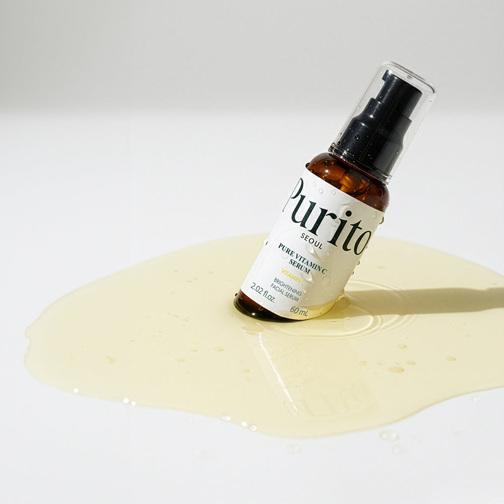 PURITO Reines Vitamin C Serum – Gesichtsserum mit Ascorbinsäure und Natriumhyaluronat zur Aufhellung und Verbesserung des Hauttons – 60 ml