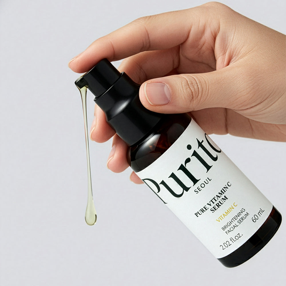 PURITO Reines Vitamin C Serum – Gesichtsserum mit Ascorbinsäure und Natriumhyaluronat zur Aufhellung und Verbesserung des Hauttons – 60 ml