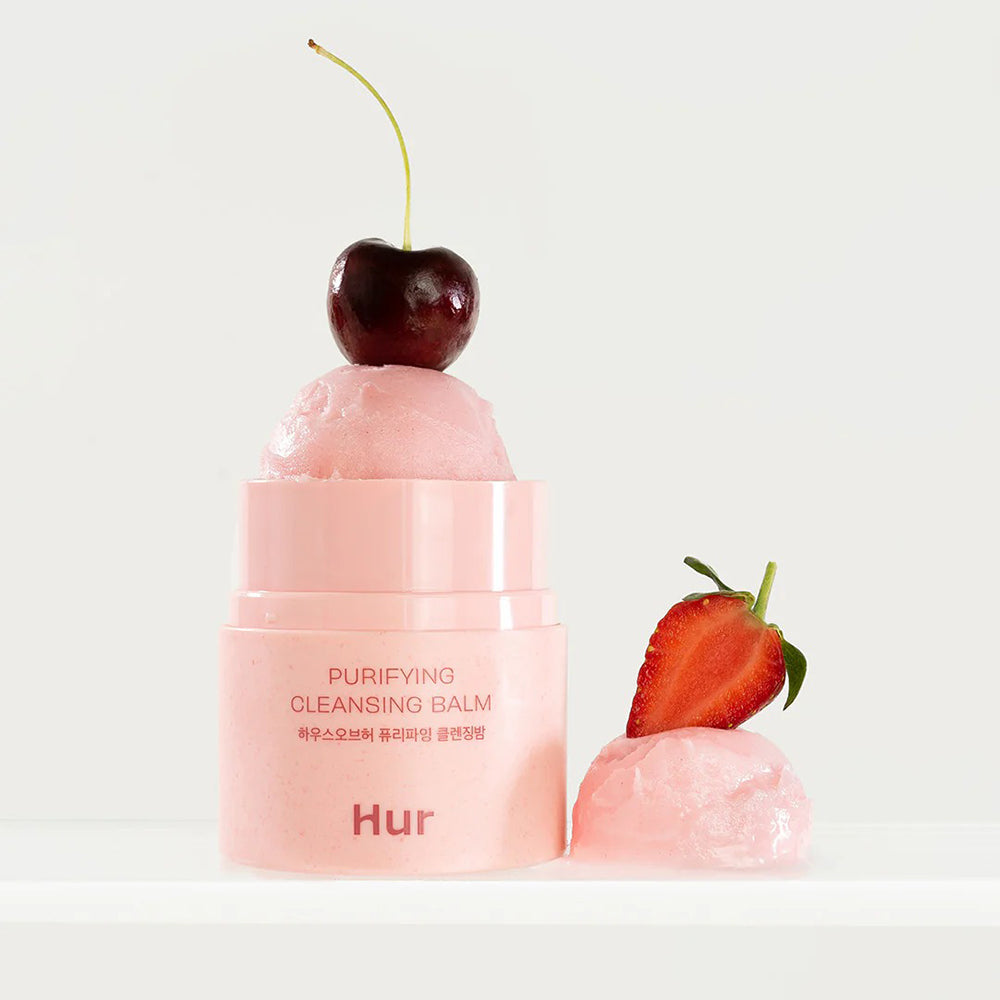 HOUSE OF HUR Purifying Cleansing Balm - balsam de curatare formulat cu extract de capsuni salbatice si extract de catina, care contribuie la indepartarea machiajului, protectiei solare si impuritatilor - 50 ml