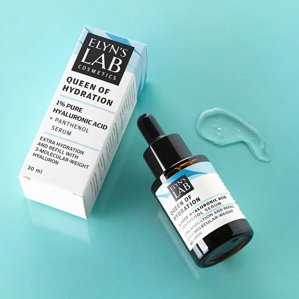 ELYN'S LAB Queen of Hydration 1% Hyaluronsäure + Panthenol - Gesichtsserum für trockene und dehydrierte Haut - 30 ml