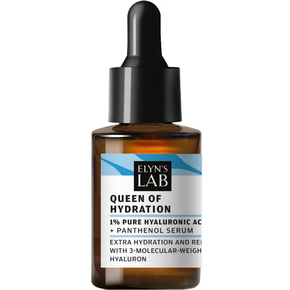 ELYN'S LAB Queen of Hydration 1% Hyaluronsäure + Panthenol - Gesichtsserum für trockene und dehydrierte Haut - 30 ml