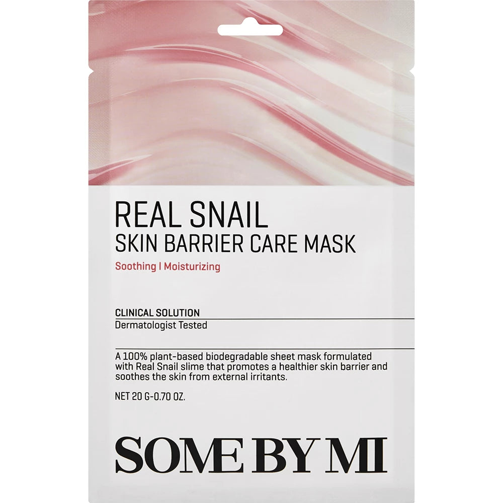 SOME BY MI Real Snail Skin Barrier Care Mask - Gesichtsmaske zur Stärkung der Hautbarriere mit Schneckenschleim und Panthenol