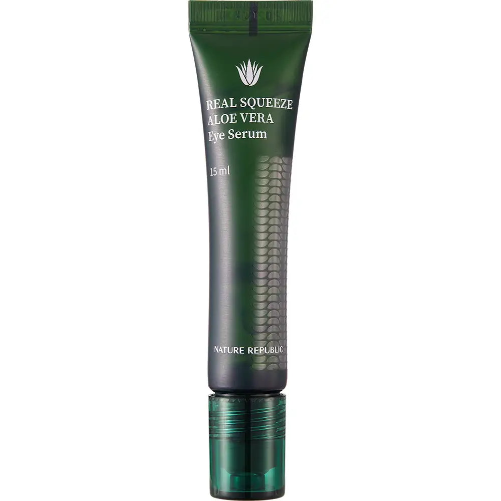 NATURE REPUBLIC Real Squeeze Aloe Vera Augen-Serum - Intensive Feuchtigkeit und Anti-Falten, 15 ml