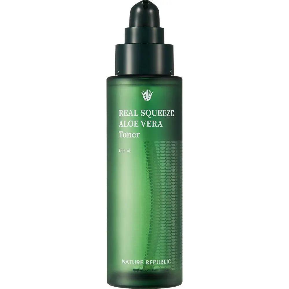 NATURE REPUBLIC Real Squeeze Toner Aloe Vera - beruhigend, intensive Feuchtigkeit und Strahlkraft, 150 ml