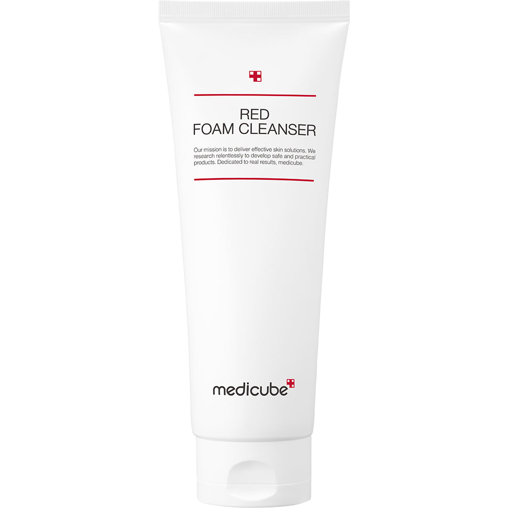 MEDICUBE Red Foam Cleanser - Reinigungsschaum mit Salicylsäure 0,5% und Sophora angustifolia Extrakt, zur Tiefenreinigung der Poren und zur Aufrechterhaltung des Hautgleichgewichts - 120 ml