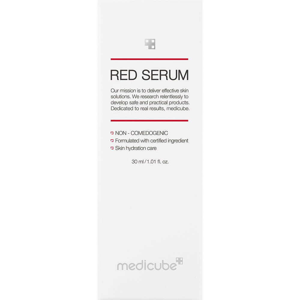 MEDICUBE Red Serum 2.0 - Serum mit Salicylsäure und Lävulinsäure zur Talgkontrolle und Verfeinerung der Poren - 30 ml