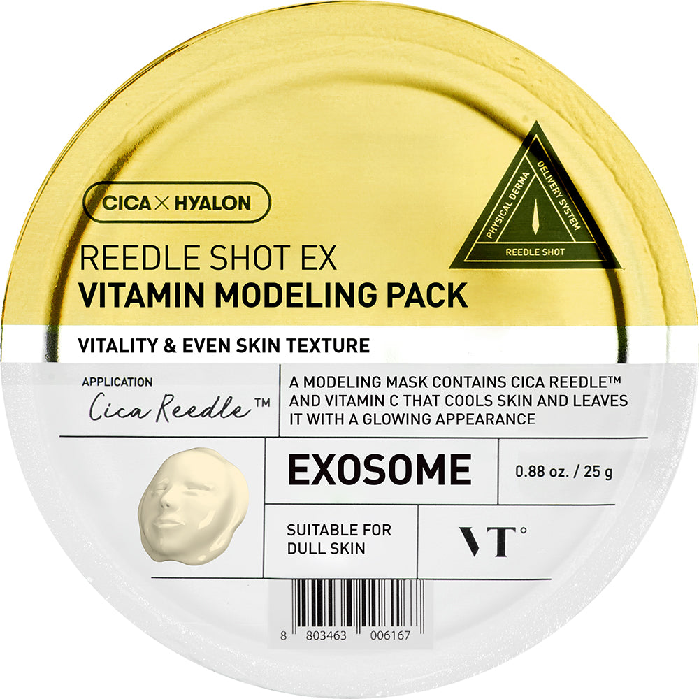 VT COSMETICS Reedle Shot Ex Vitamin Modeling Pack - Gesichtsmaske mit Vitamin C und Niacinamid zur Aufhellung und Tonangleichung der Haut - 25 g