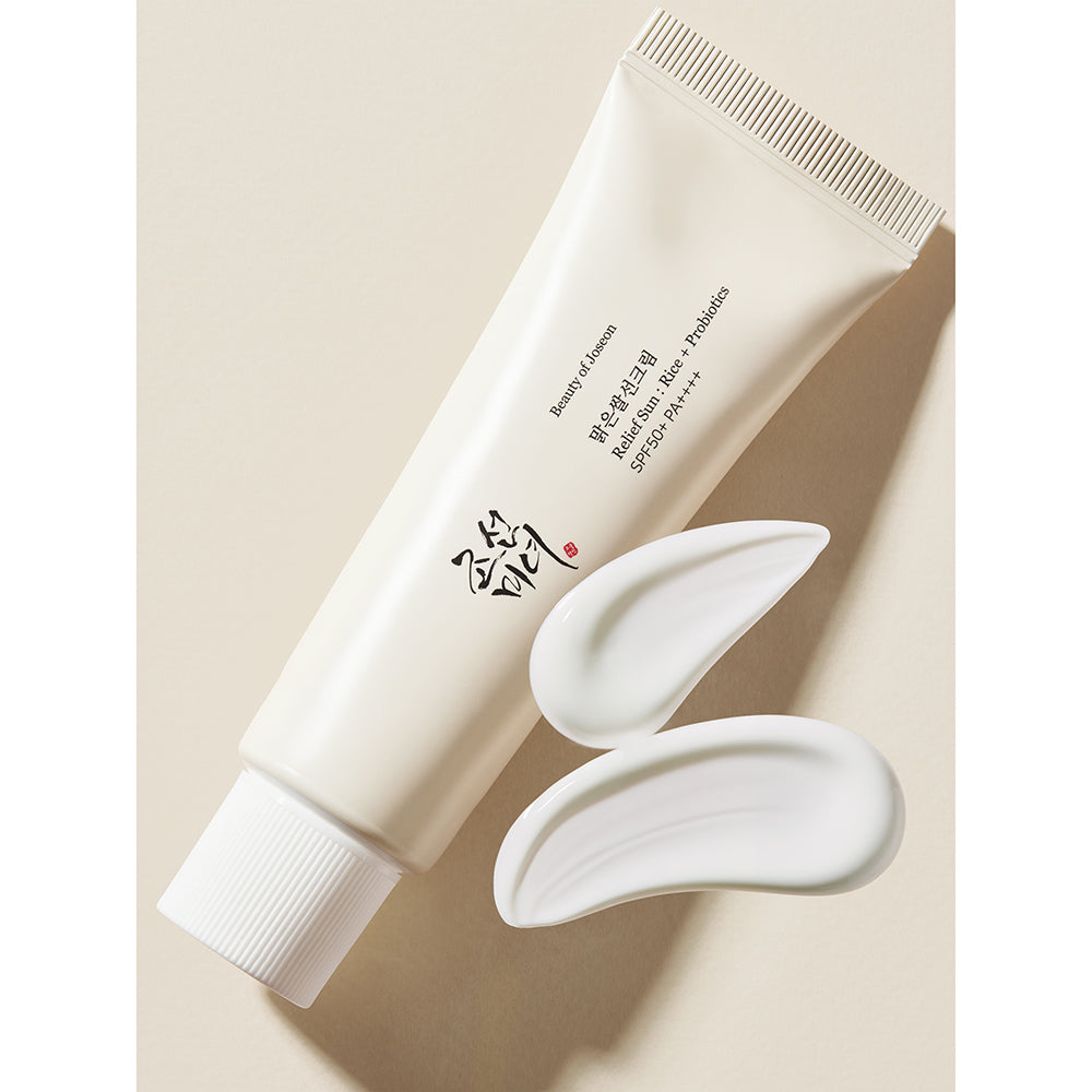 BEAUTY OF JOSEON Linderung Sonnencreme SPF 50+ - Gesichtscreme mit Reisextrakt und fermentierten Getreideextrakten, die zur Feuchtigkeitsversorgung trockener Haut und zur Beruhigung der Haut beitragen - 50 ml