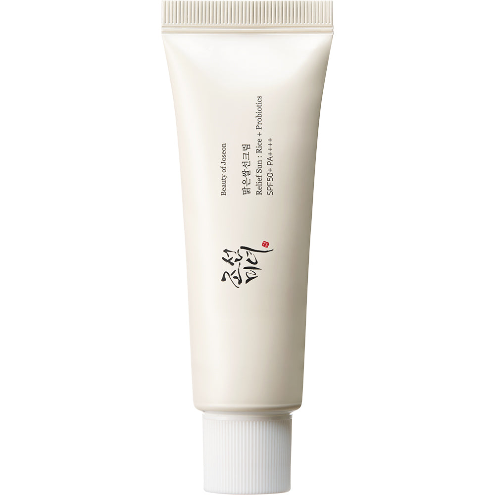 BEAUTY OF JOSEON Linderung Sonnencreme SPF 50+ - Gesichtscreme mit Reisextrakt und fermentierten Getreideextrakten, die zur Feuchtigkeitsversorgung trockener Haut und zur Beruhigung der Haut beitragen - 50 ml