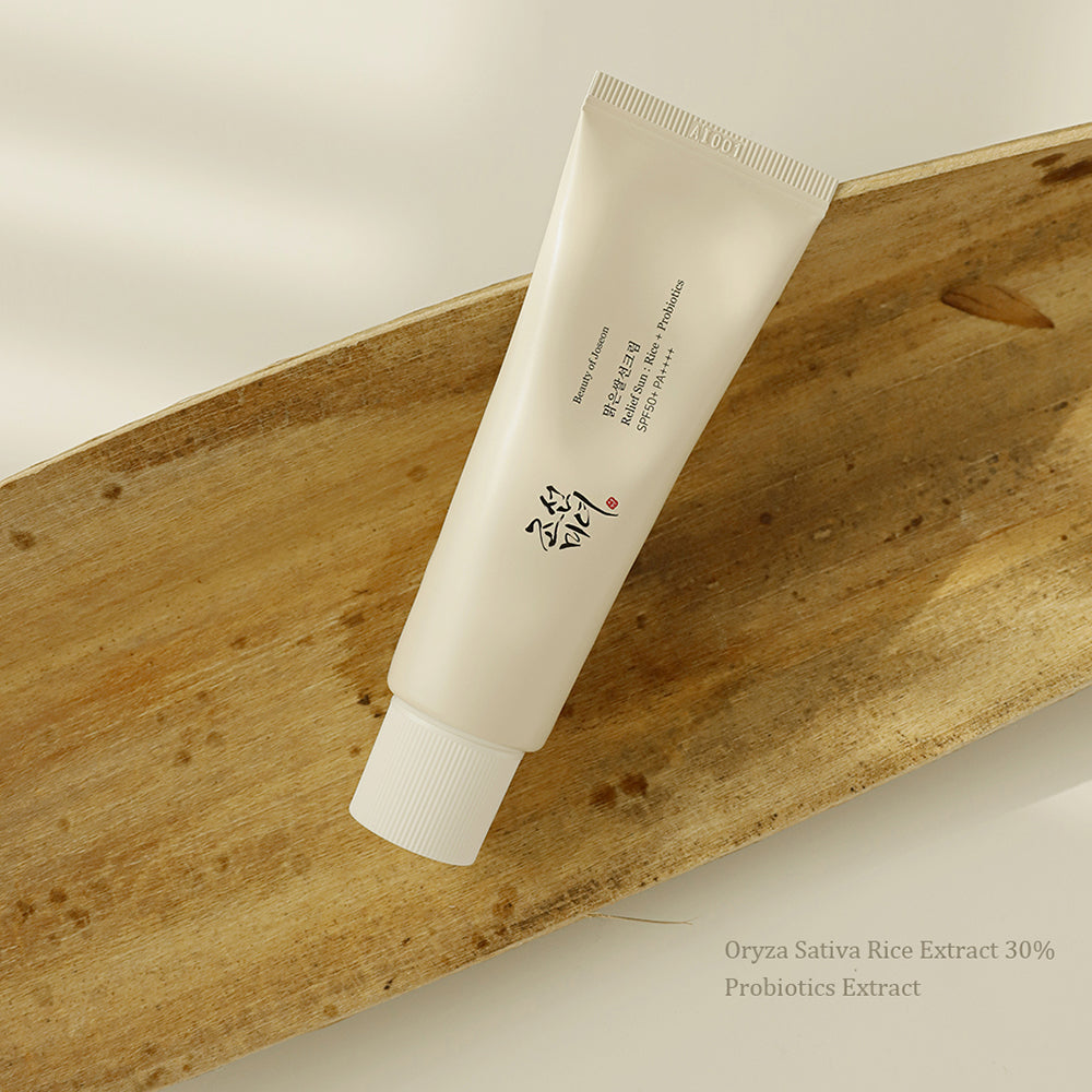 BEAUTY OF JOSEON Linderung Sonnencreme SPF 50+ - Gesichtscreme mit Reisextrakt und fermentierten Getreideextrakten, die zur Feuchtigkeitsversorgung trockener Haut und zur Beruhigung der Haut beitragen - 50 ml