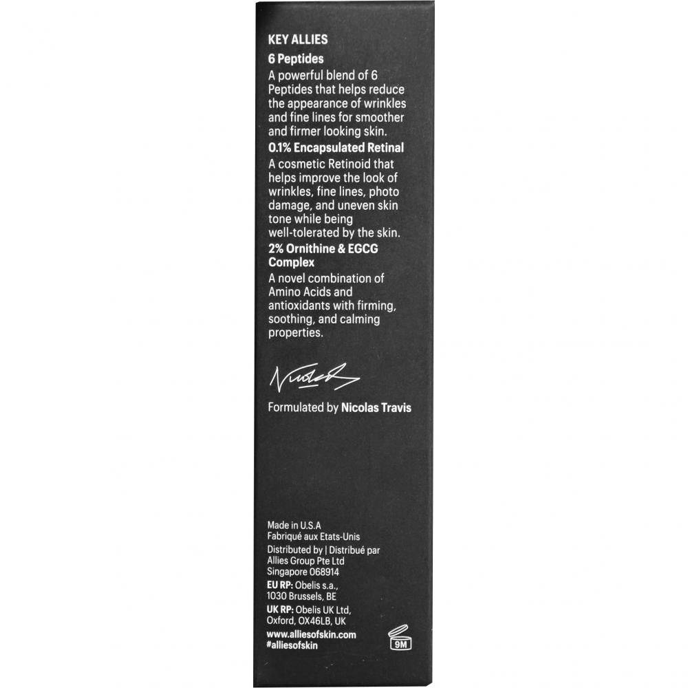 ALLIES OF SKIN Retinal 0,1% und Peptide Fortschrittliche Reparatur-Nachtcreme, 20 ml