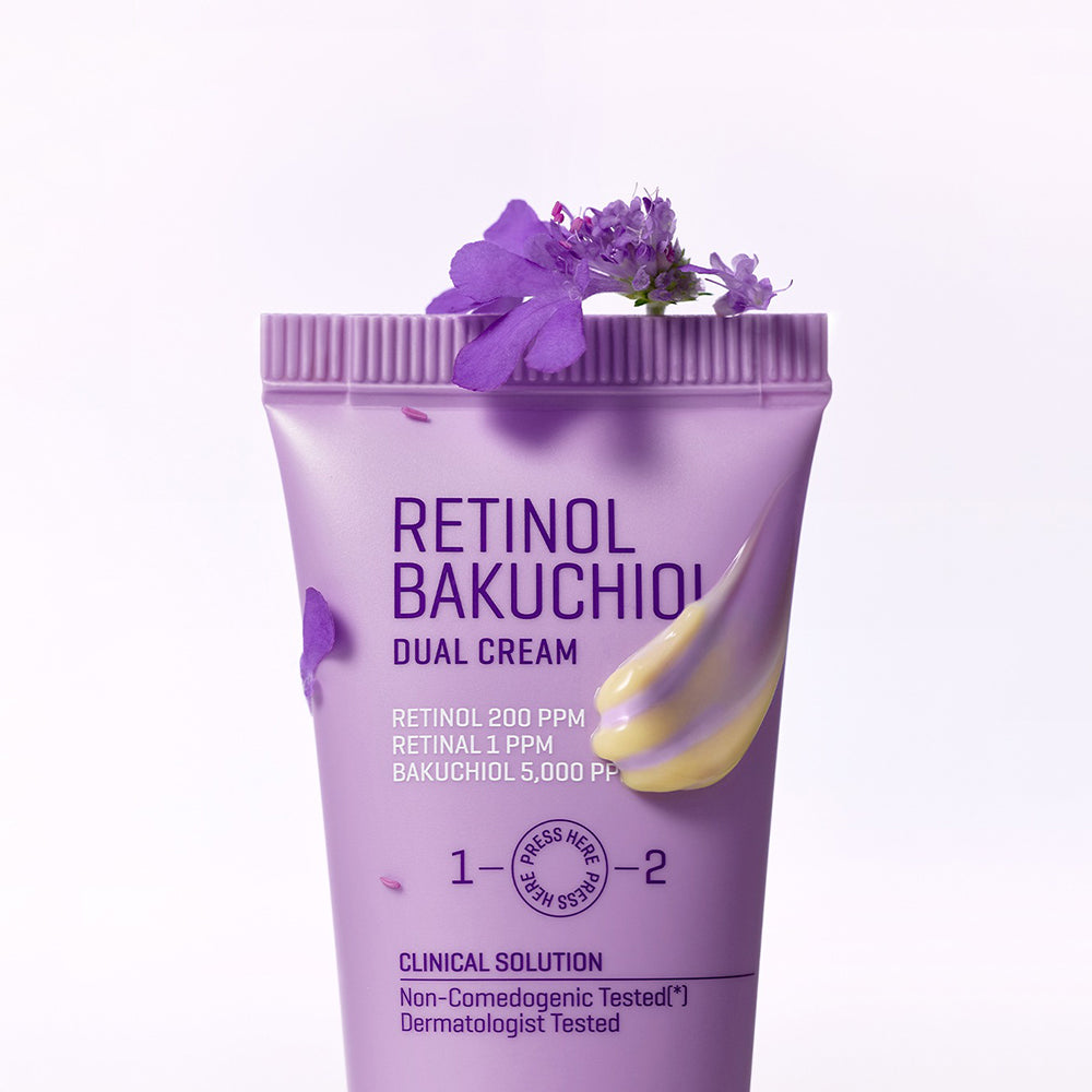 SOME BY MI Retinol Bakuchiol Dual Cream - Gesichtscreme mit Retinol und Bakuchiol für eine sichtbar feinere Textur und ein gleichmäßigeres Hautbild - 50 ml