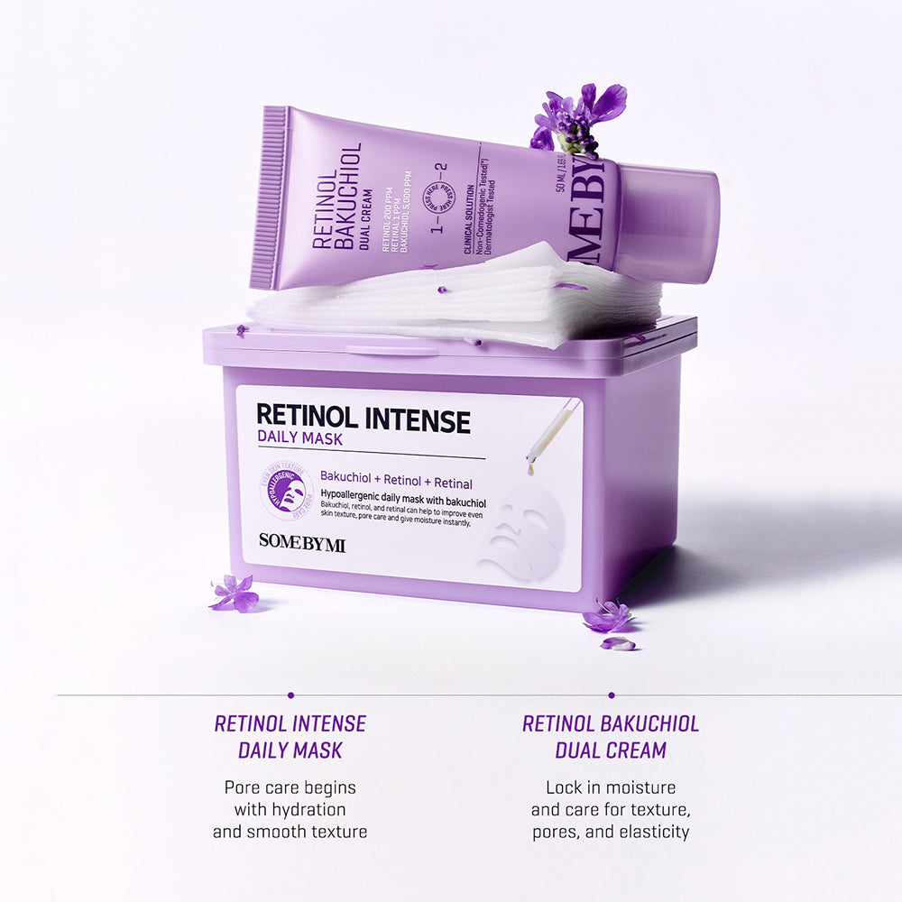 SOME BY MI Retinol Bakuchiol Dual Cream - Gesichtscreme mit Retinol und Bakuchiol für eine sichtbar feinere Textur und ein gleichmäßigeres Hautbild - 50 ml