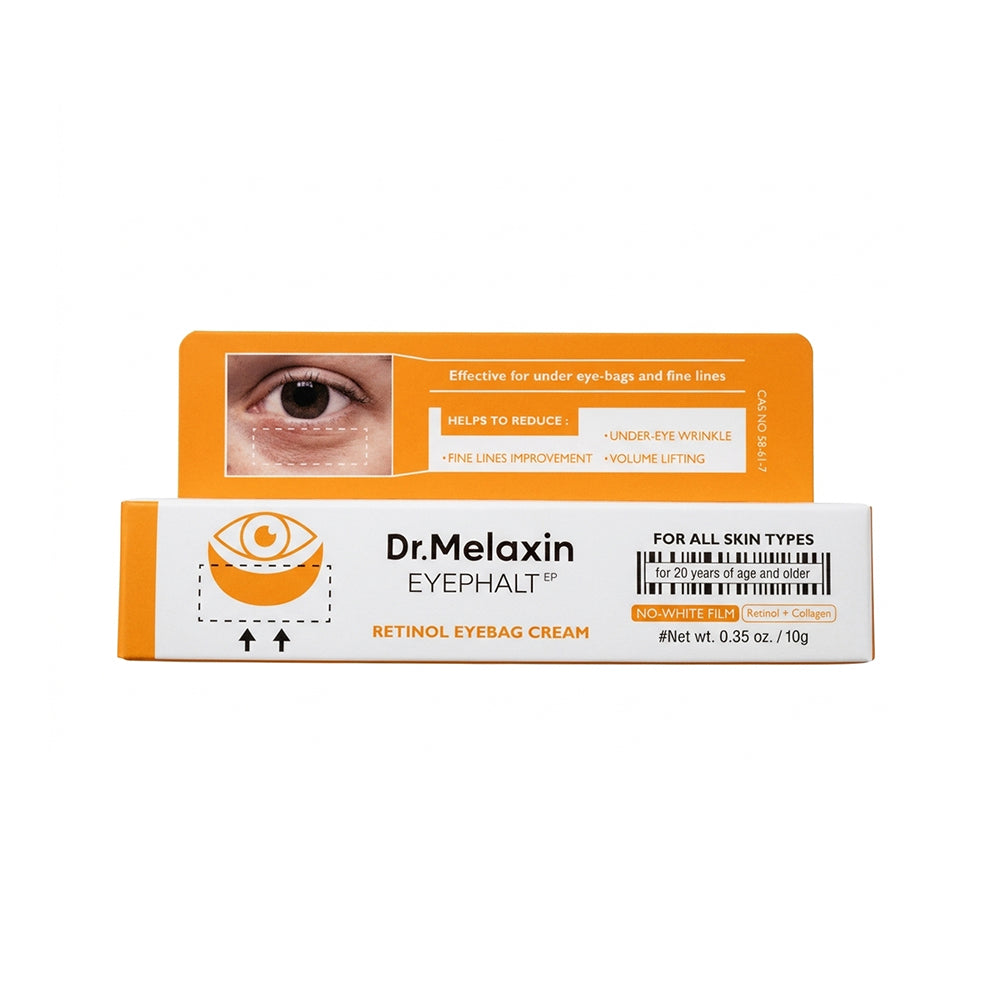 Dr. Melaxin Retinol Augenpflegecreme - Augenschattencreme mit liposomalem Retinol und Koffein zur Reduzierung von Tränensäcken und feinen Linien - 10 g