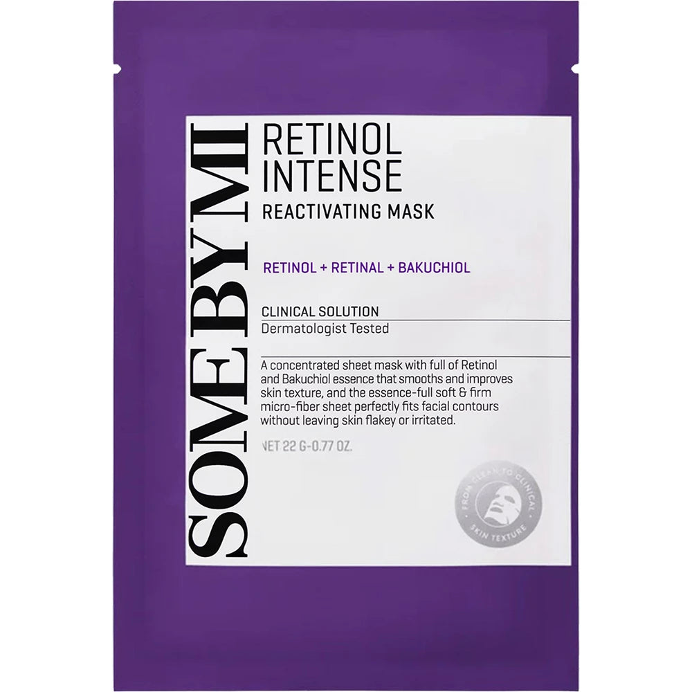 SOME BY MI Retinol Intense Revitalisierende Maske - Gesichtsmaske mit Retinol und Centella Asiatica zur Verbesserung der Hauttextur und Beruhigung der Haut - 22 g