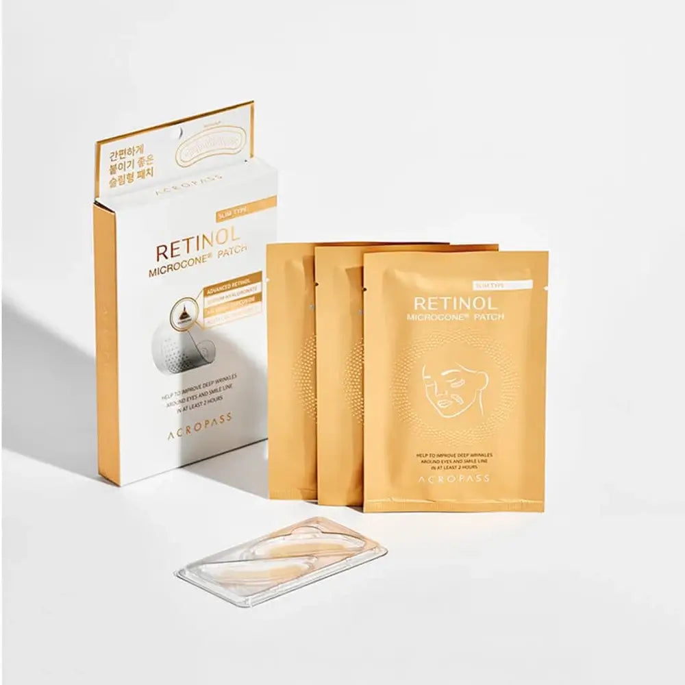 ACROPASS Retinol Microcone Patch Slim Type - plasturi formulati cu retinol si vitamina C, care contribuie la imbunatatirea aspectului liniilor fine si la mentinerea aspectului pielii mai tinere si mai radiante