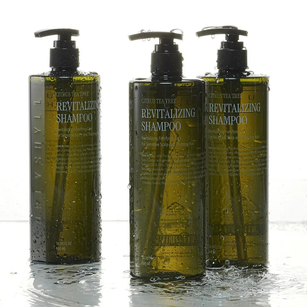 CURLY SHYLL Revitalisierendes Shampoo für empfindliche Kopfhaut - Feuchtigkeit, Beruhigung und Vorbeugung von Haarausfall, 500 ml
