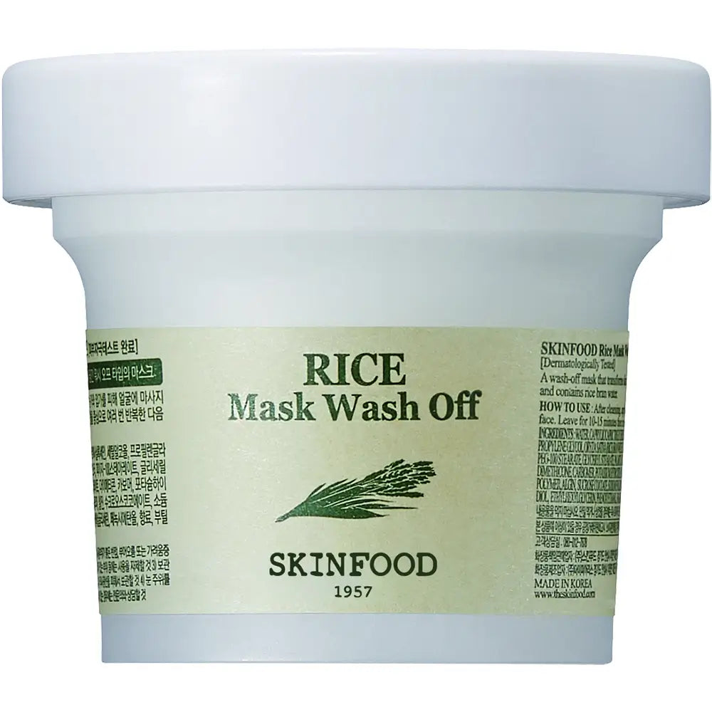 SKINFOOD Reismaske Radiant Glow - Sanfte Peeling und intensive Feuchtigkeit, 100 ml