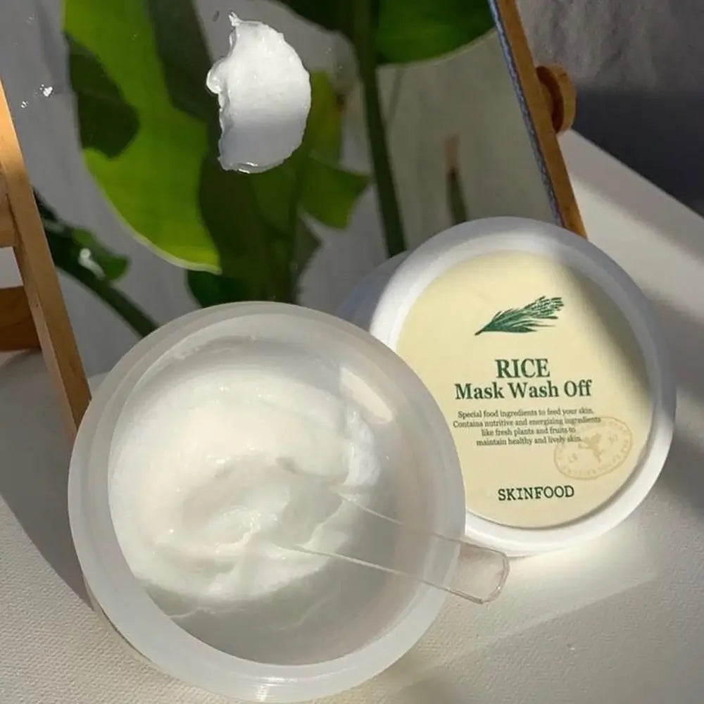 SKINFOOD Reismaske Radiant Glow - Sanfte Peeling und intensive Feuchtigkeit, 100 ml