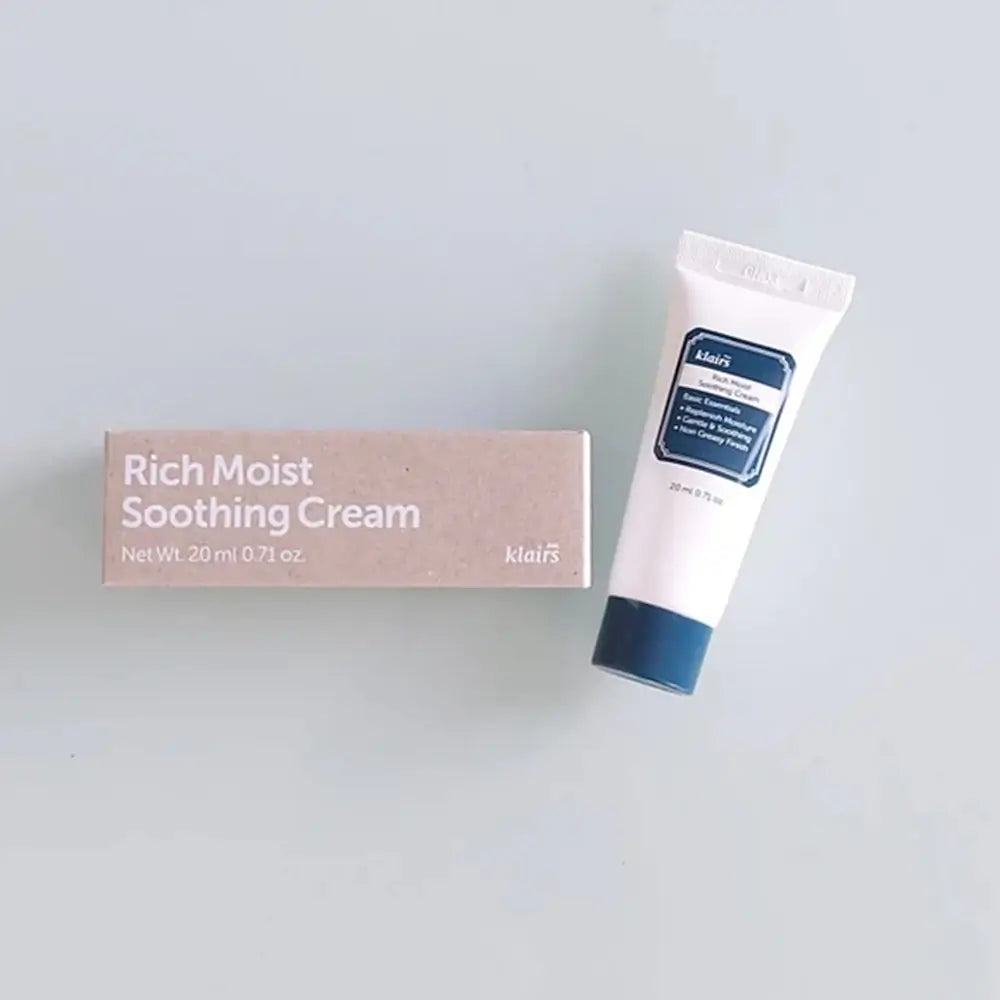 Dear Klairs Rich Moist Crema de fata calmanta - Hidratare intensa si calmare ten sensibil, 20 ml