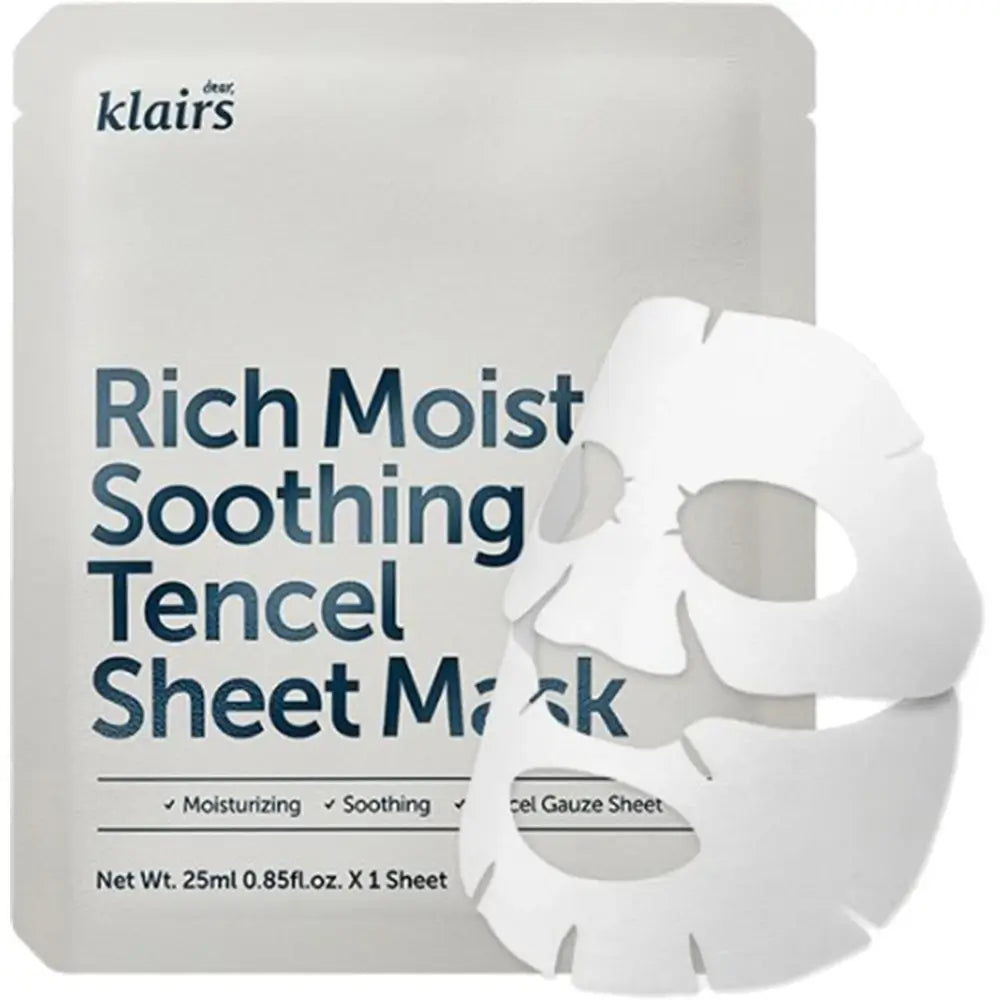 Dear Klairs Rich Moist Soothing Tencel Sheet Mask Feuchtigkeitsspendende und reparierende Maske 25 ml
