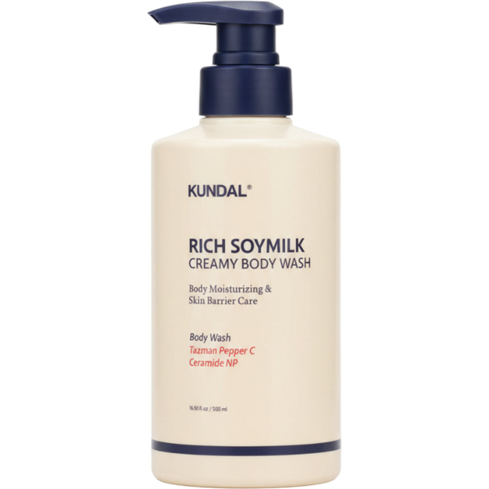 KUNDAL Reichhaltige Sojamilch Duschgel - mit Sojamilch-Extrakt und Ceramiden, spendet Feuchtigkeit und sorgt für Hautkomfort - 500 ml