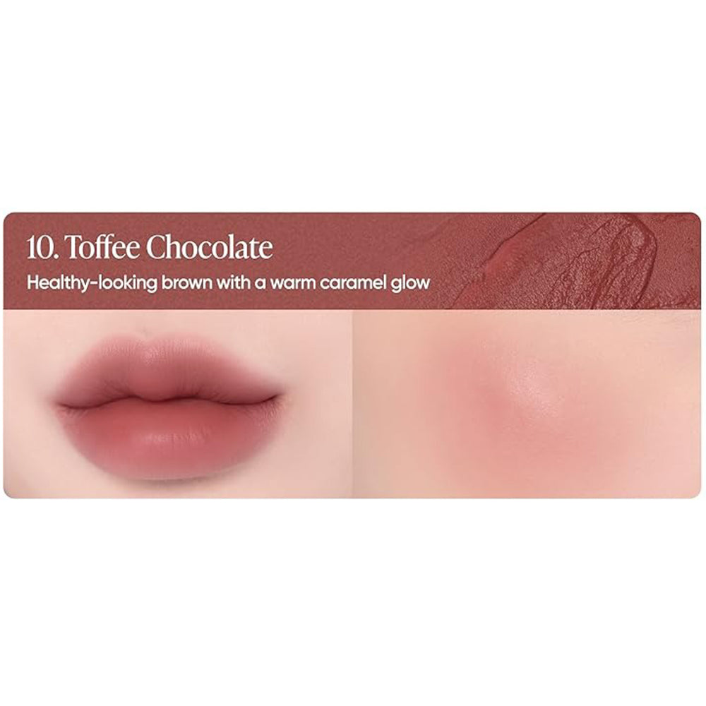 BANILA CO Romantic Blush Lippen- und Wangenfarbe - getönter Lippenbalsam mit Hyaluronsäure und Vitamin E, der zur Lippenfeuchtigkeit und zum Komfort beiträgt - 3,7 g - 10 Toffee Chocolate