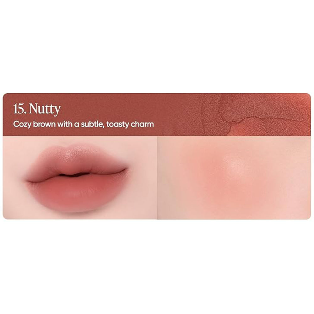 BANILA CO Romantic Blush Lip and Cheek - Lippen- und Wangenfarbstoff mit Hyaluronsäure und Vitamin E, spendet Feuchtigkeit und sorgt für Komfort den ganzen Tag - 3,7 g - 15 Nutty