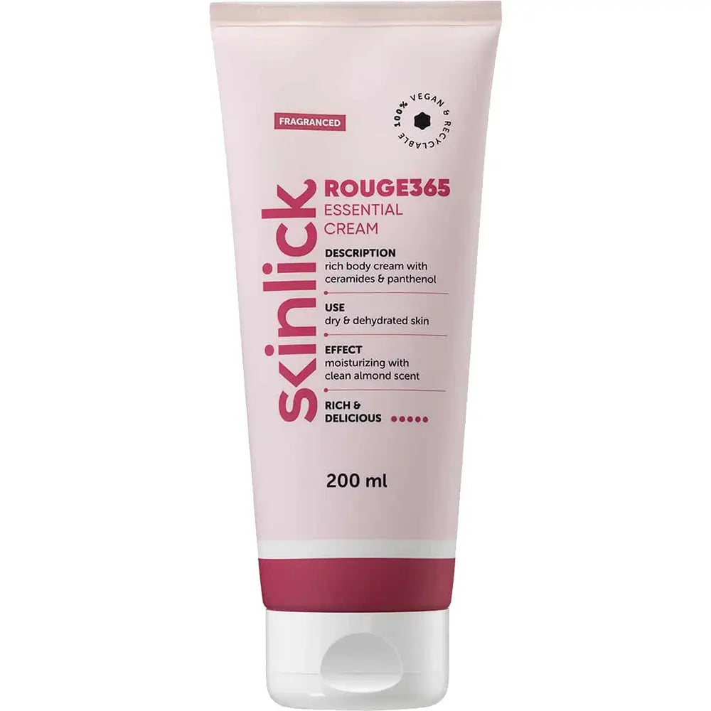 SKINLICK Rouge365 Essential - Körpercreme mit Ceramid und Panthenol, feuchtigkeitsspendend - 200 ml