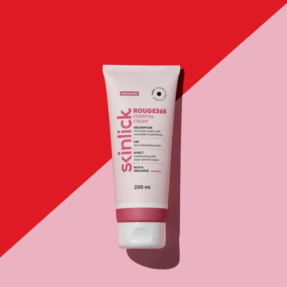 SKINLICK Rouge365 Essential - Körpercreme mit Ceramid und Panthenol, feuchtigkeitsspendend - 200 ml
