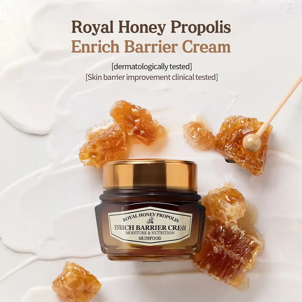 SKINFOOD Royal Honey Propolis Feuchtigkeitscreme für das Gesicht – Tiefe Feuchtigkeit und intensiver Schutz, 63 ml