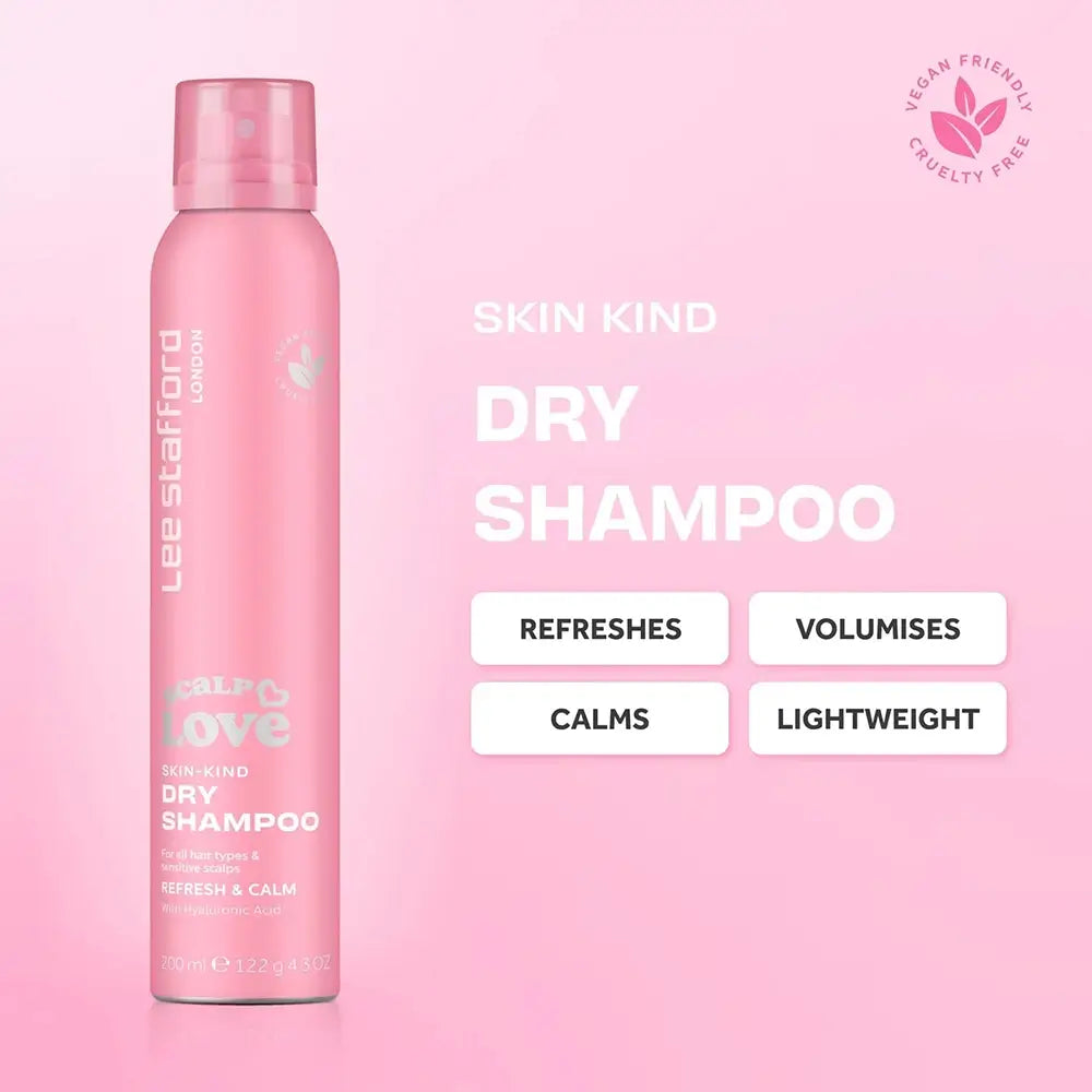LEE STAFFORD Scalp Love Trockenshampoo - hautfreundliches Trockenshampoo mit Hyaluronsäure zur Erfrischung der Haare zwischen den Wäschen und zur Erhaltung des Komforts empfindlicher Kopfhaut - 200 ml