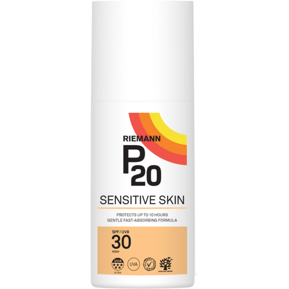 RIEMANN P20 Sensitive, 200 ml - Körpercreme mit LSF 30 für empfindliche Haut, Outdoor