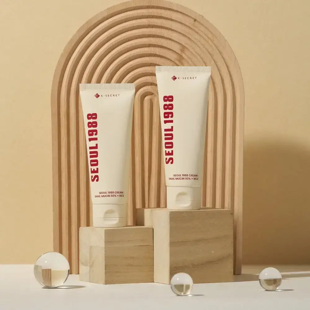 KSECRET Seoul 1988 Creme, Schneckenschleim 93% + Reis - Gesichtscreme mit Schneckenschleim und Reisextrakt, die zur Hautfeuchtigkeit und zur Aufrechterhaltung der natürlichen Barriere beiträgt - 100 ml