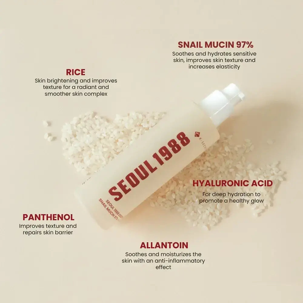 KSECRET Seoul 1988 Essenz Schneckenschleim 97% + Reis