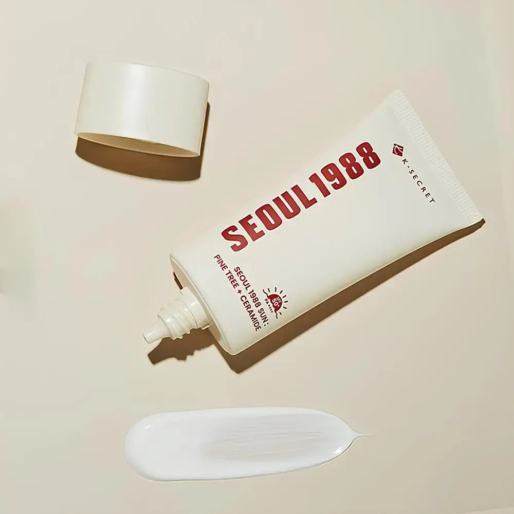 KSECRET Seoul 1988 Sonnencreme Kiefer + Ceramid - Feuchtigkeitsspendende Gesichtscreme mit Kieferknospenextrakt und Ceramid NP zur Beruhigung der Haut und Aufrechterhaltung der natürlichen Hautbarriere - 50 ml