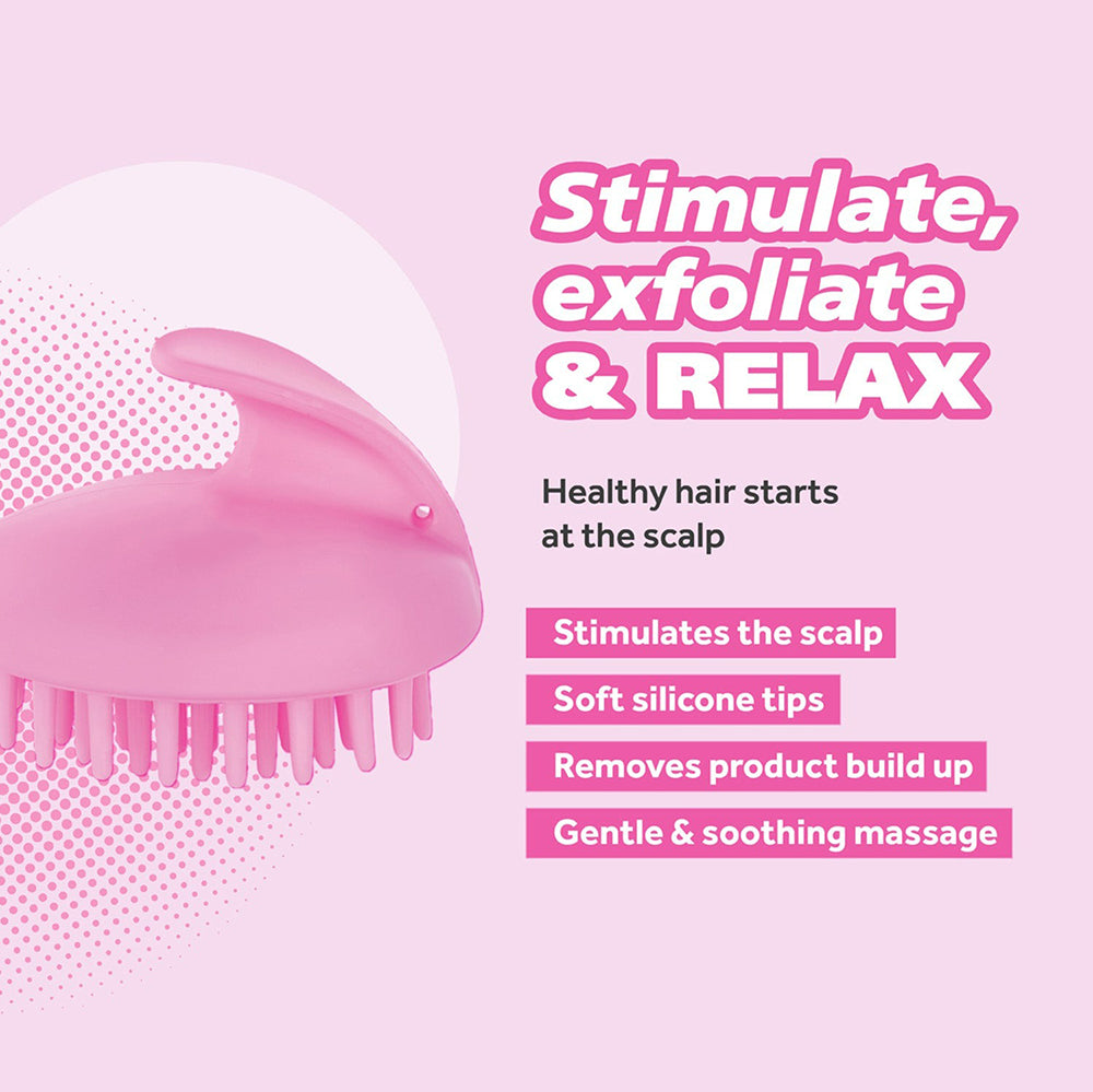 LEE STAFFORD Shampoo Massage Bürste - weiche Silikonborsten für sanftes Peeling und Shampoo-Reinigung