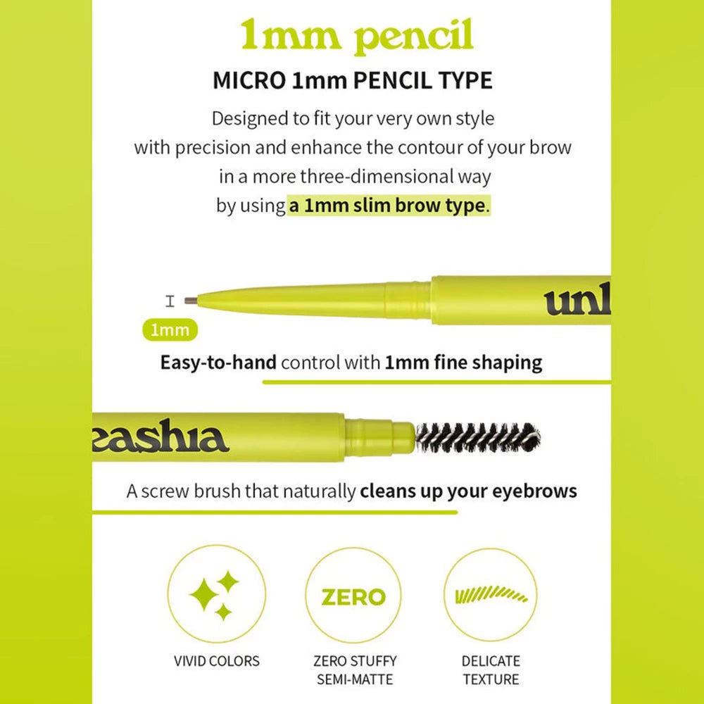 UNLEASHIA Shaper Defining Eyebrow Pencil creion de sprancene No. 1 Oatmeal Brown