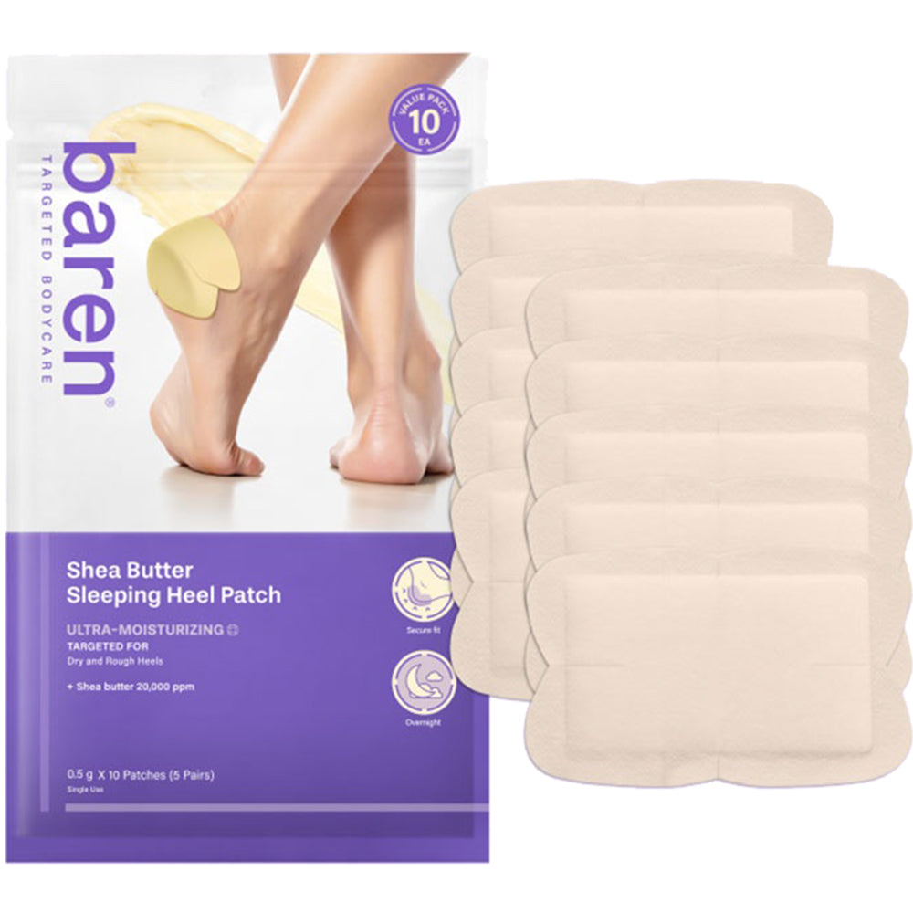 BAREN Shea Butter Schlaf-Fersenpflaster, 10 Stk.