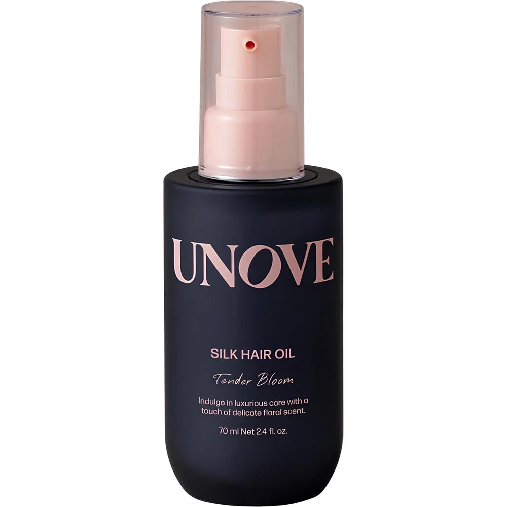 UNOVE Silk Hair Oil Tender Bloom - Haaröl mit Arganöl und Seidenkomplex für Feuchtigkeit und seidigen Glanz, ohne zu beschweren - 70 ml
